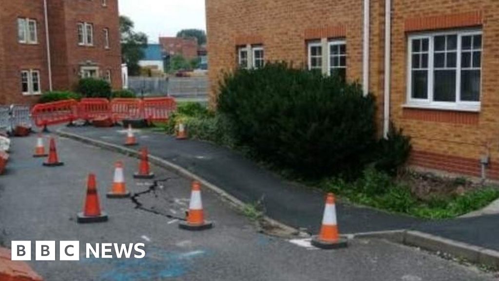 StokeonTrent road shut after huge cracks appear near homes BBC News