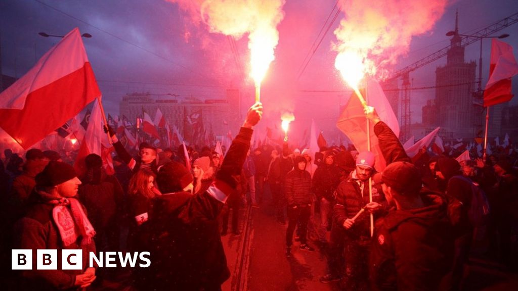 Warsaw Nationalist March Draws Tens Of Thousands Bbc News 4572