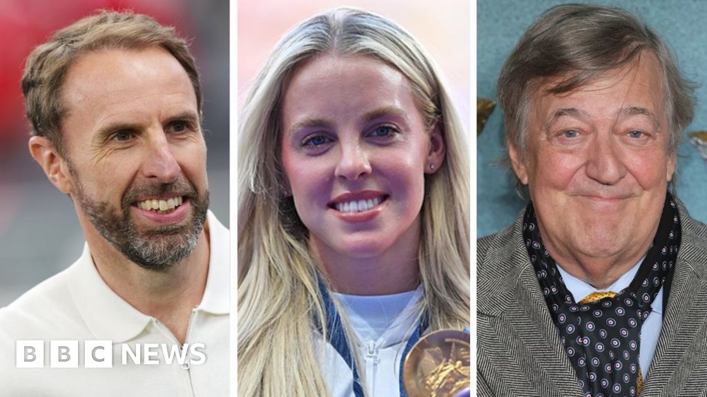 Gareth Southgate, Stephen Fry and Olympians lead New Year Honours list