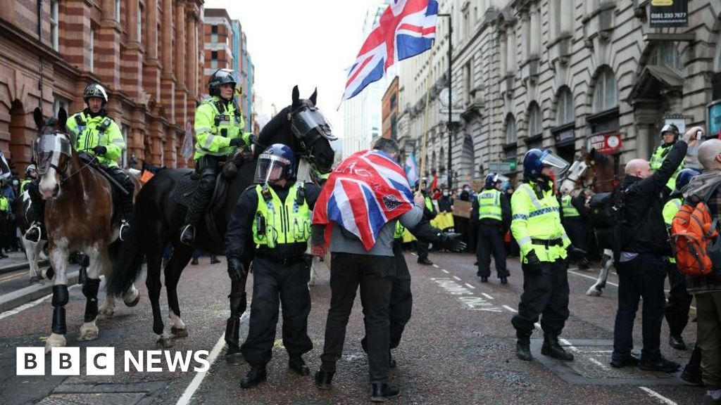 Arrests amid Britain First march and counter protests