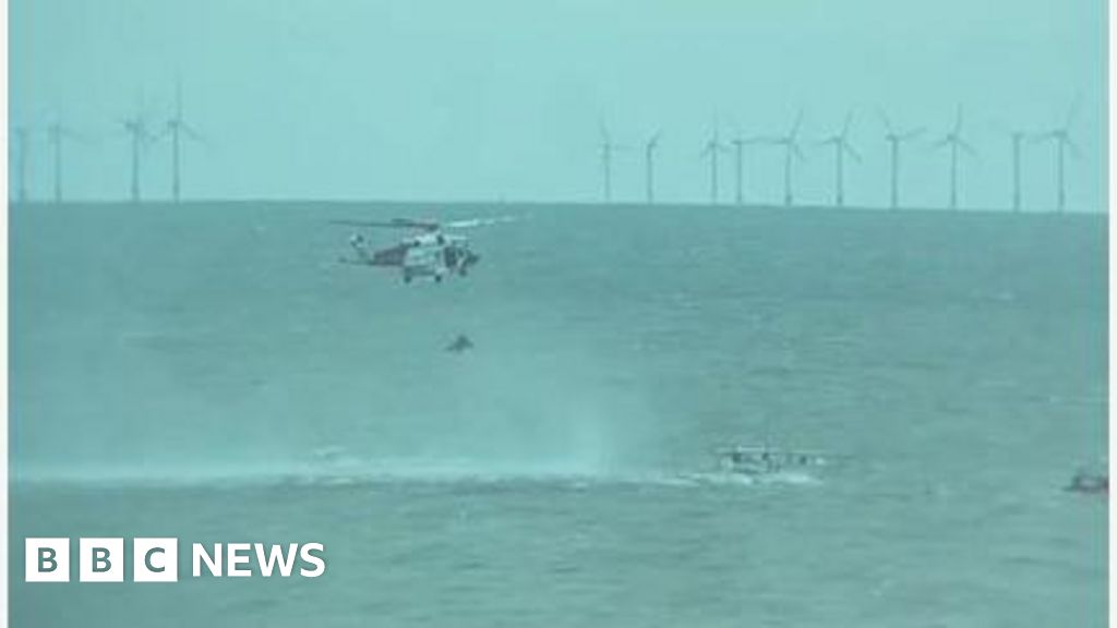 Essex Sea rescue by helicopter after yacht loses mast BBC News