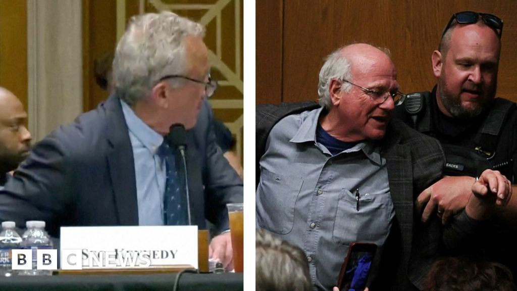 Moment Ben & Jerry’s co-founder interrupts RFK speech