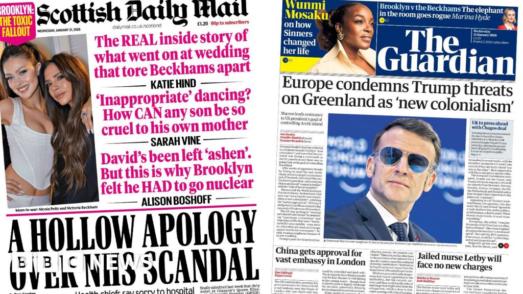 Scotland's papers: Hospital deaths fallout and Trump Greenland threats