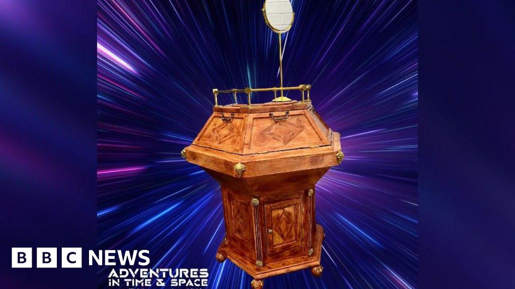 Doctor Who Tardis console exhibited in the museum Doctor Who Tardis console exhibited in the museum