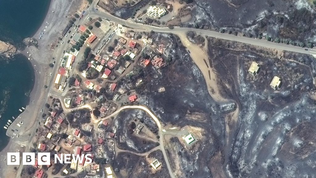Greece fires in maps and satellite images show extent of damage