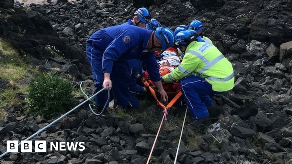 Child injured after falling off cliff at Castlerock BBC News