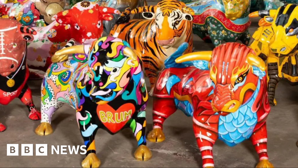 Birmingham charity bull sculptures set to be auctioned