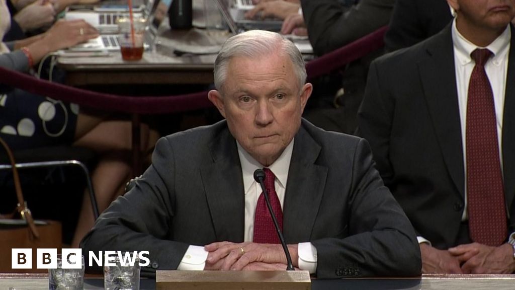 Live Jeff Sessions in US Senate hearing BBC News