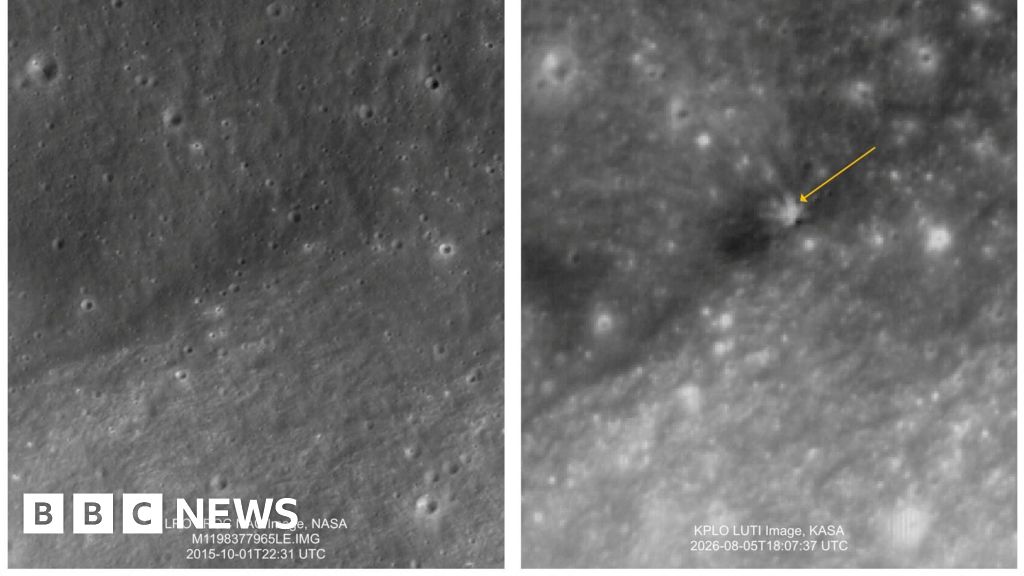 South Korea shares Moon images after SpaceX rocket crash