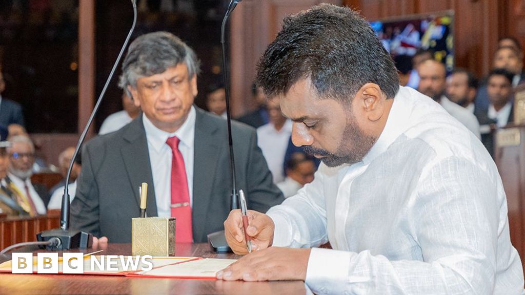 Anura Kumara Dissanayake wordt beëdigd als president van Sri Lanka