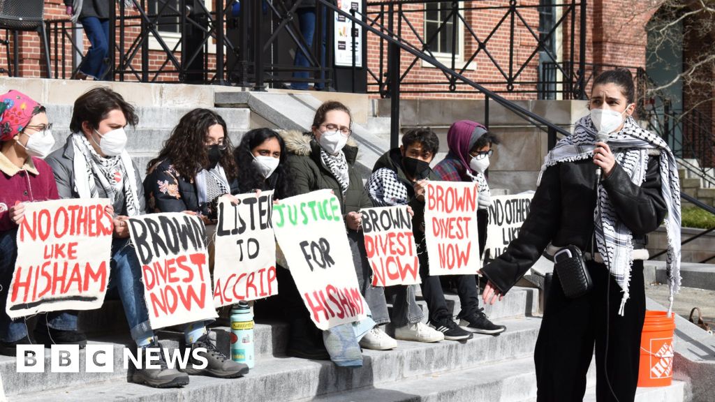 Brown University students enter eighth day of hunger strike over Israel-Gaza