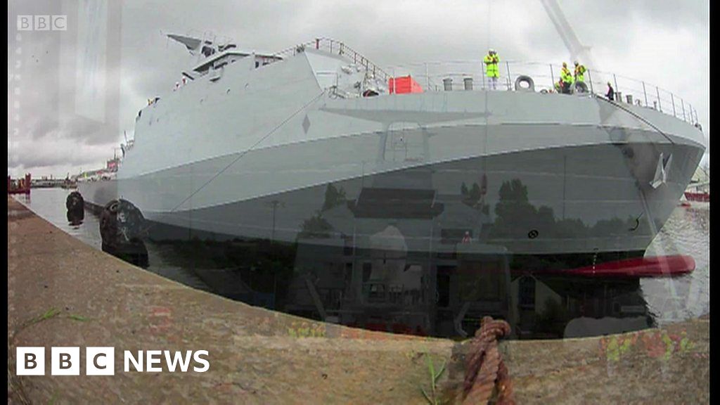 Navy Warship Built On River Clyde - BBC News