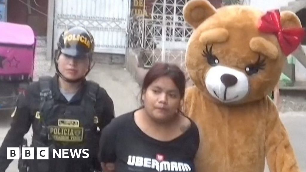 Cop dressed as teddy bear pounces on Valentine’s Day