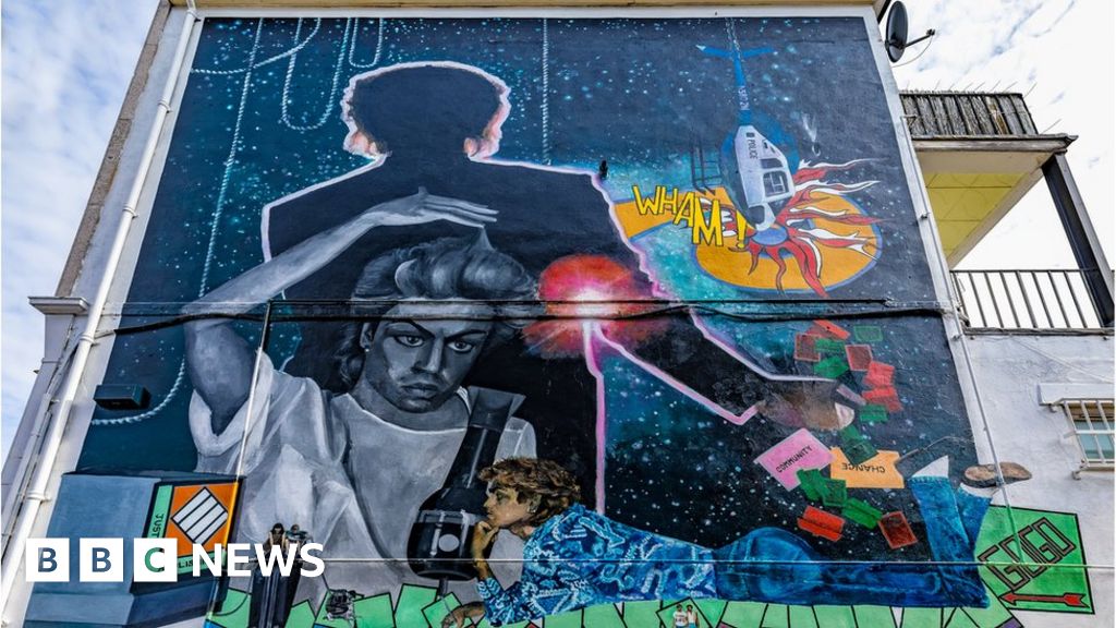 Giant George Michael mural unveiled in Kingsbury