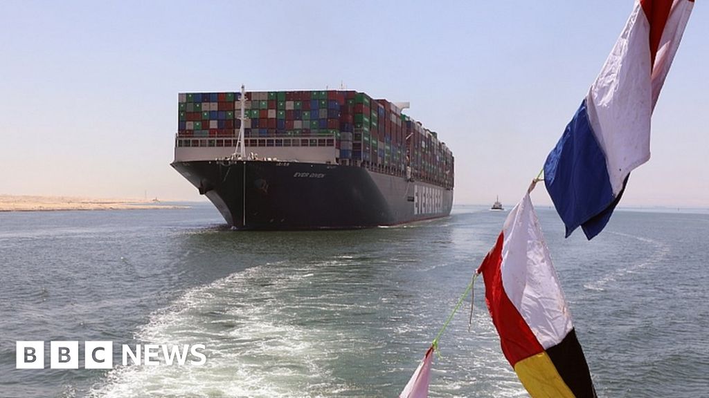A huge container ship that blocked the Suez Canal in March - disrupting global trade - is finally leaving the waterway after Egypt signed a compensati