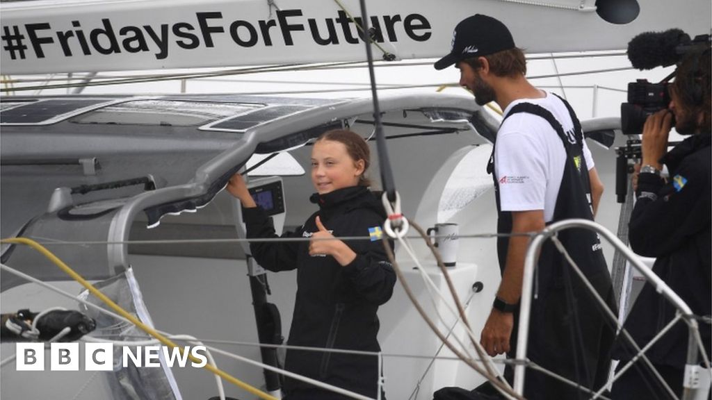 Greta Thunberg: Climate change activist sails into New York City