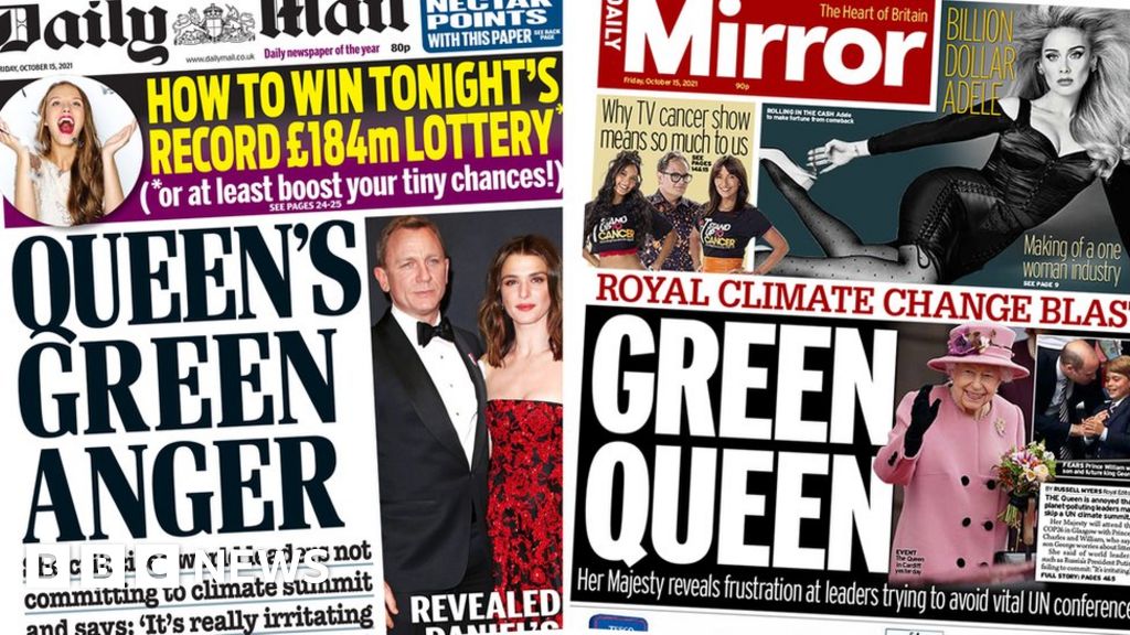 The Papers: Green Queen 'vents her anger', and pig crisis