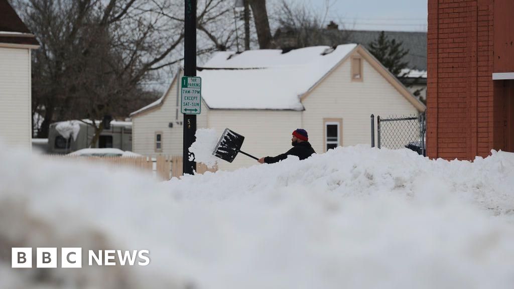 Lake-effect snow blankets the US Midwest and Great Lakes region