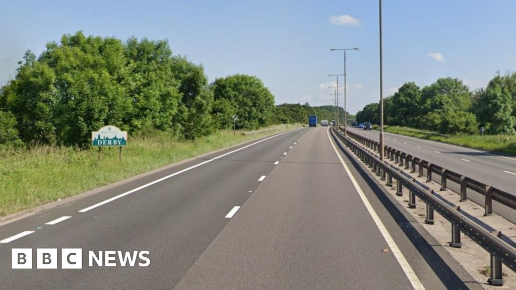 Military and supermarket vehicle crash closes A38 in Derby BBC News