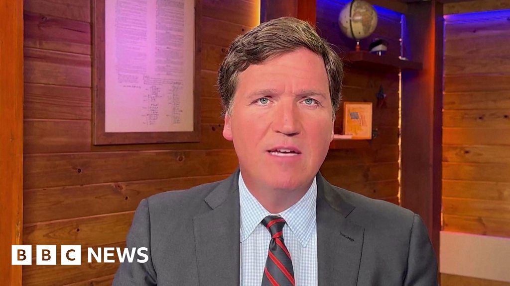 Watch Tucker Carlson's First Statement After Fox Exit - BBC News