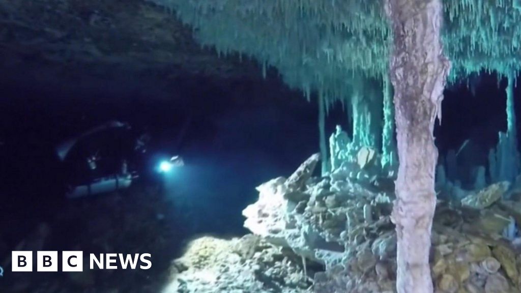 Underwater Cave In Mexico Reveals Ancient Secrets - BBC News