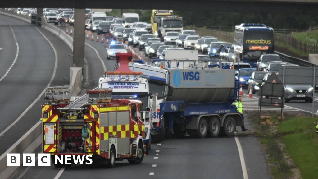 A19 closed after tanker crash near Wolviston