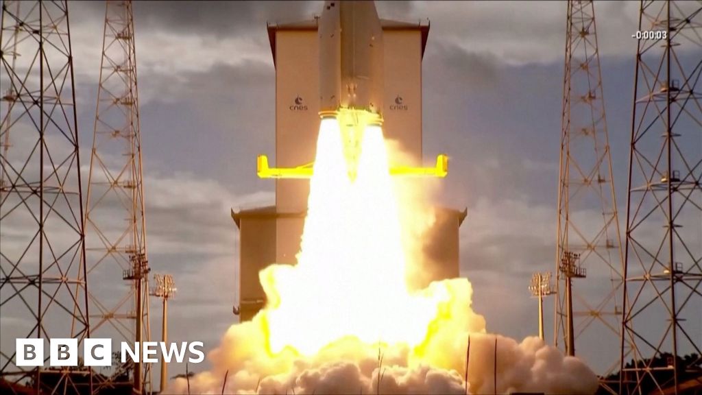 Moment Ariane-6 rocket blasts into space on first flight