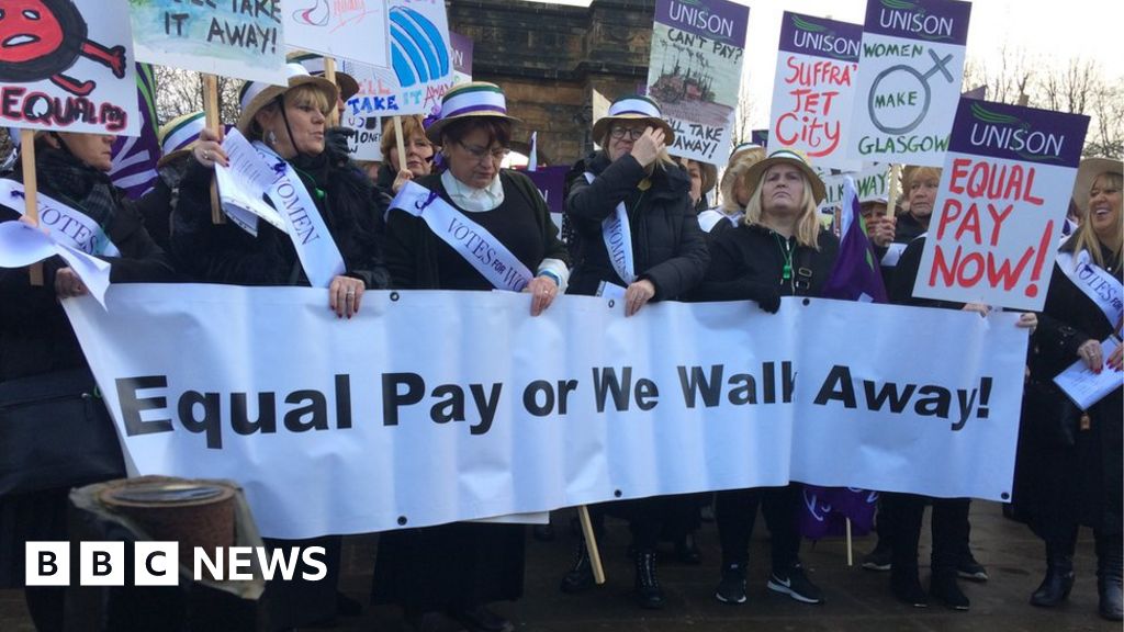 'Suffragettes' Lead Women's March For Equal Pay In Glasgow