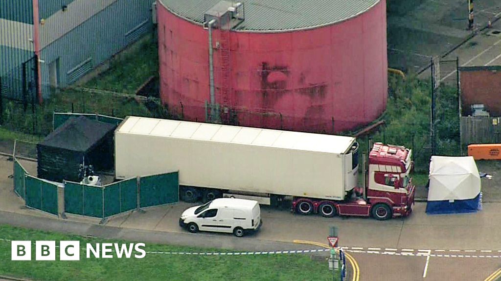 Essex lorry deaths Aerial footage shows scene where bodies found BBC