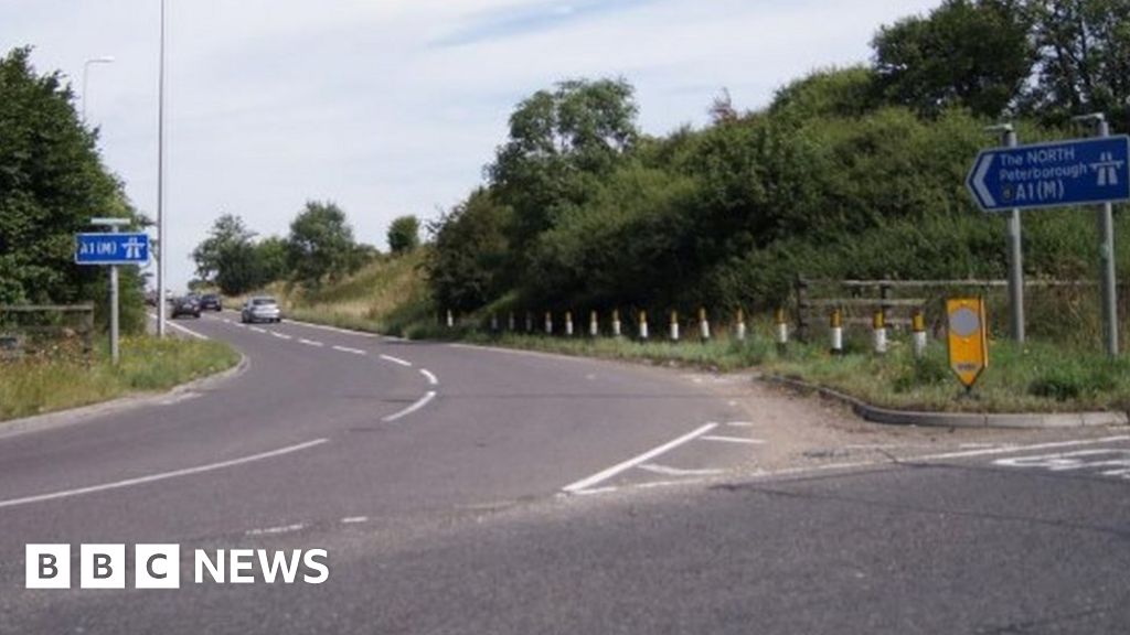 Stevenage A1 M crash Man killed walking on sliproad