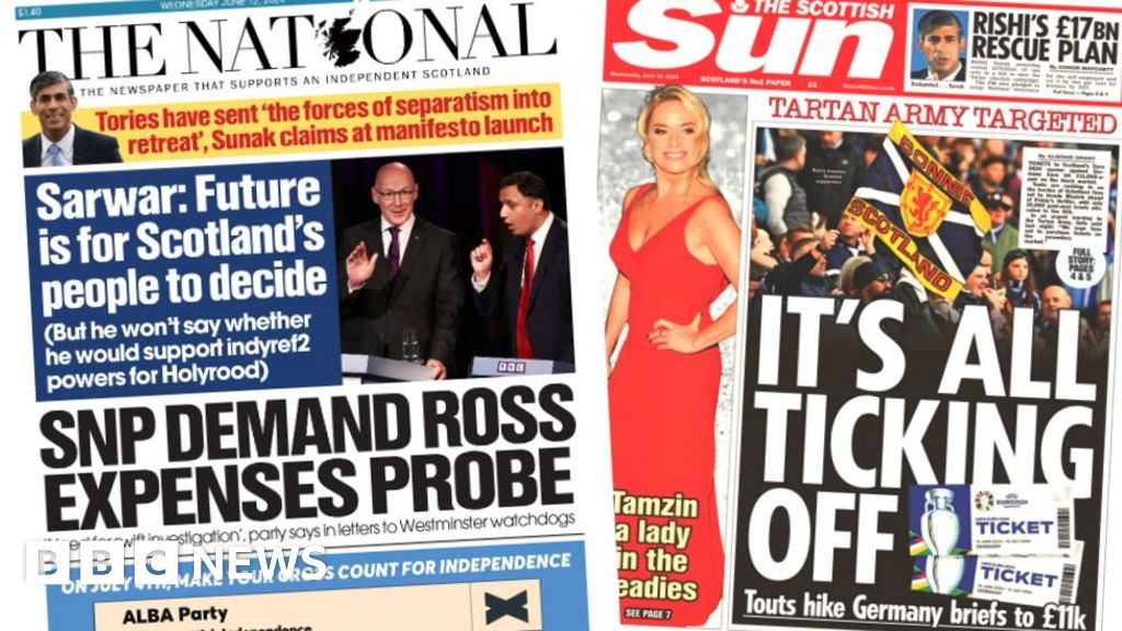 Scotland's papers: SNP demands Ross probe and touts target Euros