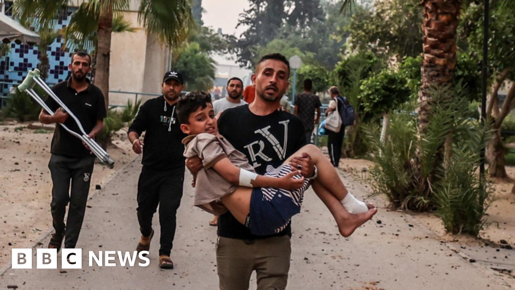 Scared and malnourished - footage from Gaza shows plight of children and aftermath of Israeli strike