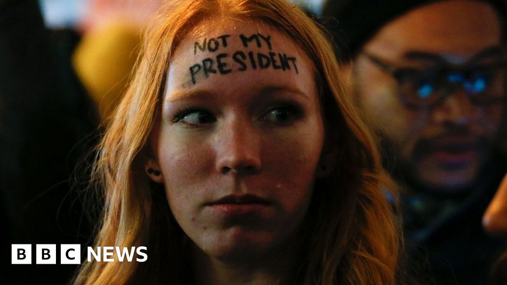 Trump Commends Protesters Passion After New Night Of Rallies Bbc News 