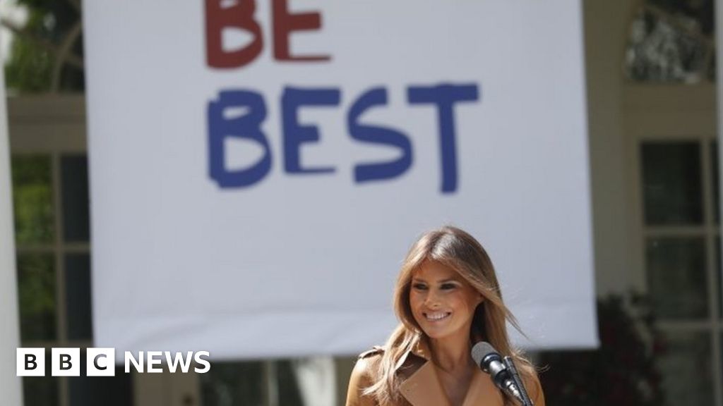 Melania Trump Faces New Plagiarism Row Over Cyber Safety Booklet Bbc News