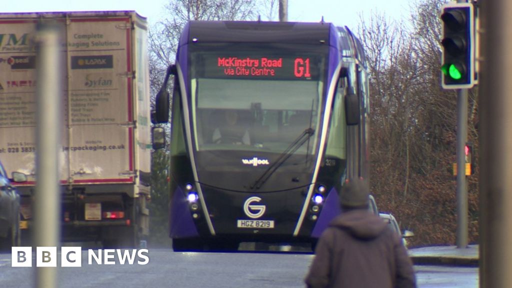 Irish language signs introduced on west Belfast Gliders BBC News