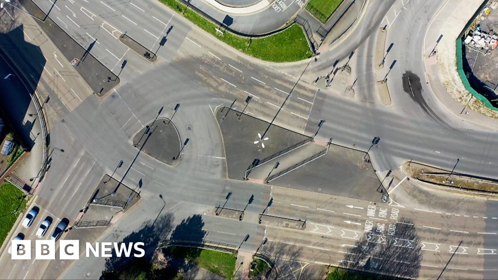 Coronavirus: East Midlands lockdown captured by drone
