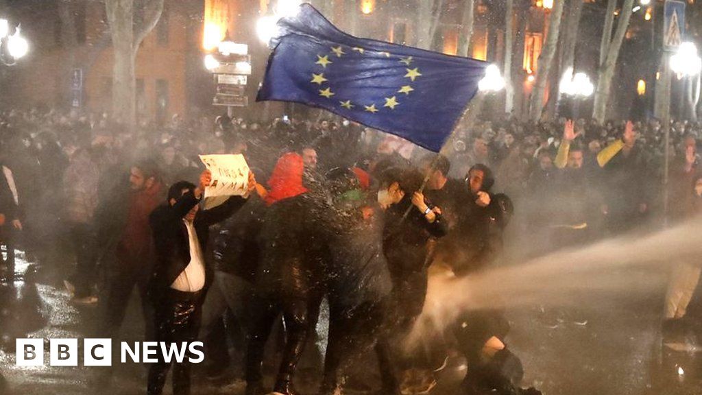 Georgians protest on streets and in parliament over “Russia-style” bill