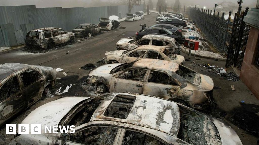 Kazakhstan unrest: Machine gun fire heard as street battles rage