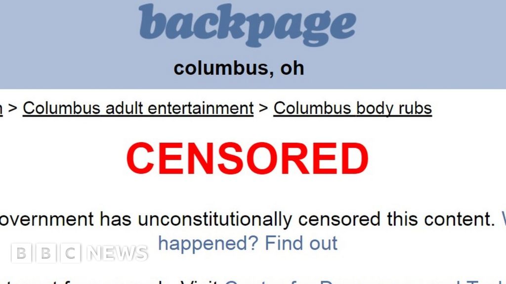 The classifieds website Backpage.com has blocked sex ads in the US after a ...