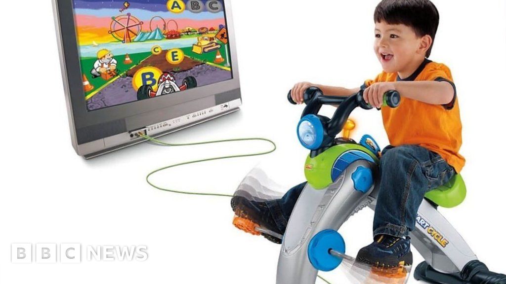 Hi-tech exercise bike for three-year-olds