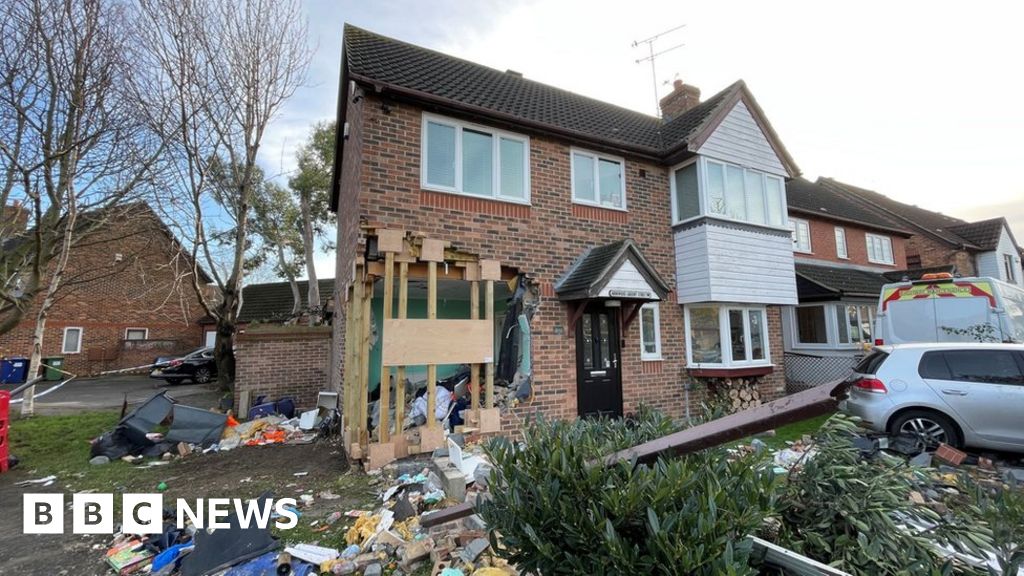 Grays house crash on Christmas Day Man bailed BBC News