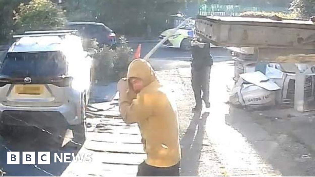 Moment Hainault attack suspect is Tasered by police