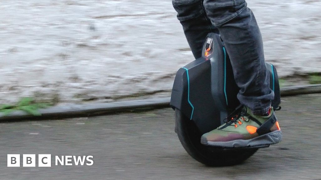 Riders try out Britishmade electric unicycle BBC News