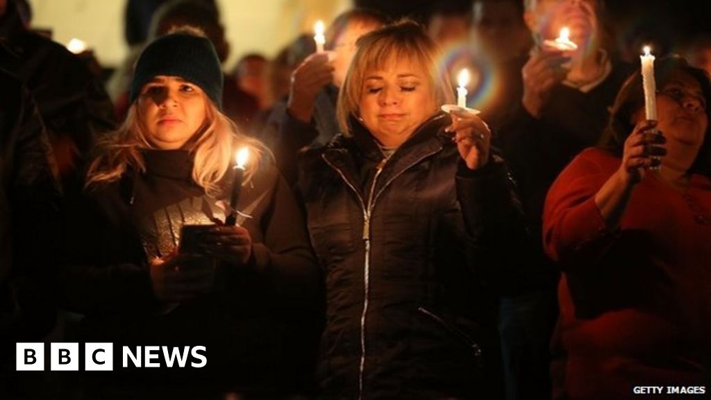 Vigils held for California shooting victims - BBC News