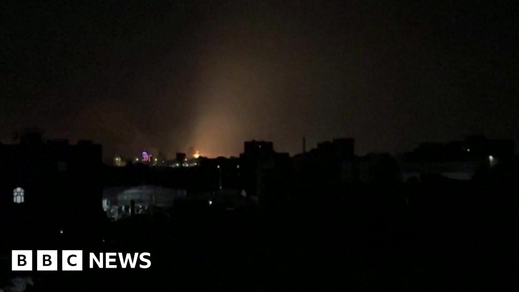 Explosions and flashes near Yemen's capital