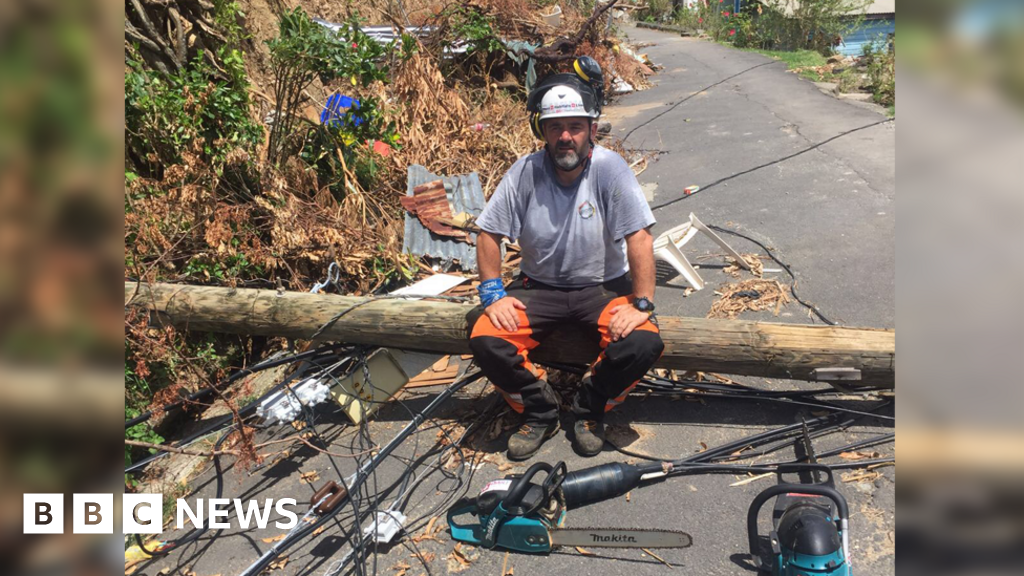 Ebbw Vale tree surgeon helps Hurricane Maria victims