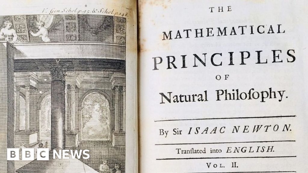 Rare Sir Isaac Newton Book Sells For £24k At Auction Bbc News 1924