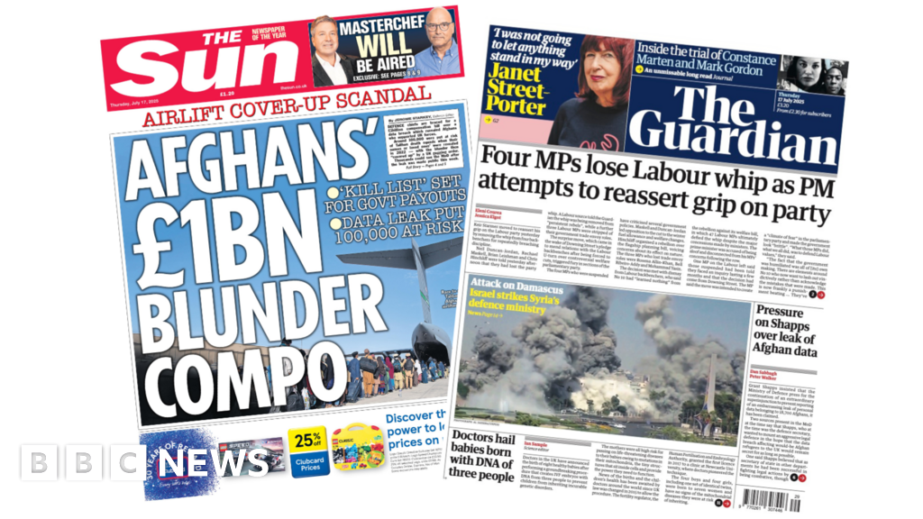'Afghan's £1bn blunder' and four MPs 'lose Labour whip'