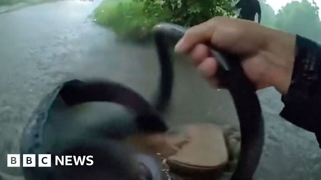 Watch: Texas police rescue baby from car stuck in floodwater