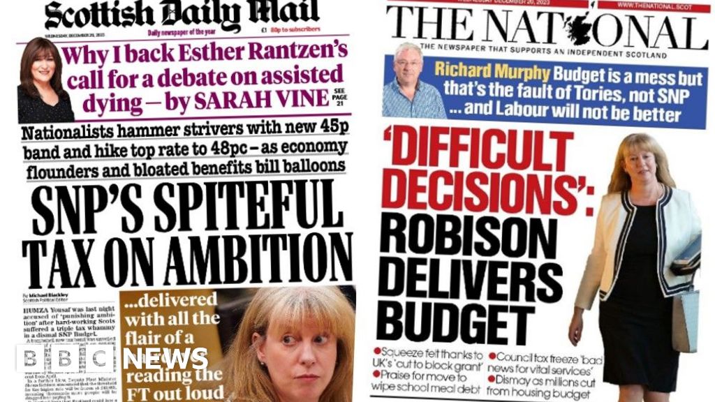 Scotland’s papers: ‘Tax sting’ and cuts backlash after Scottish Budget